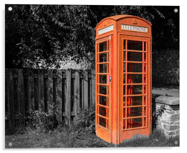 Iconic Red Telephone Box. Acrylic by Colin Allen