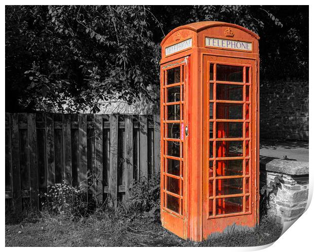 Iconic Red Telephone Box. Print by Colin Allen