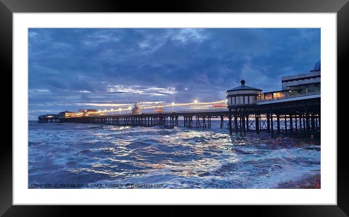 North Pier Twilight Framed Mounted Print by Michele Davis