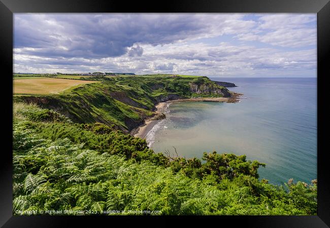 Coastal Panorama: Port Mulgrave Outlook Framed Print by Michael Shannon