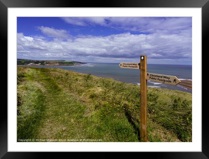 Breath-taking View from Kettleness Overlooking Run Framed Mounted Print by Michael Shannon