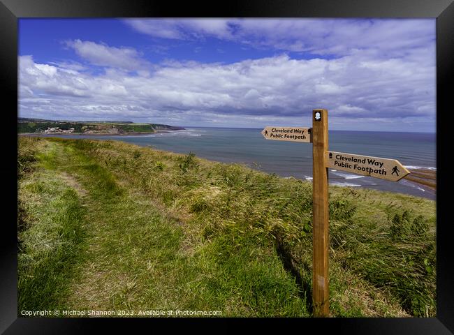 Breath-taking View from Kettleness Overlooking Run Framed Print by Michael Shannon