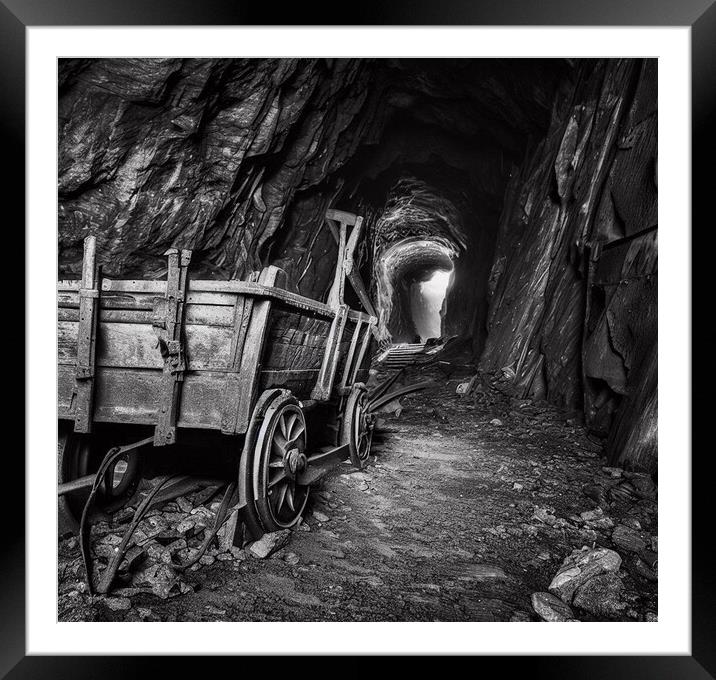 An old abandoned mine cart Framed Mounted Print by Paddy 