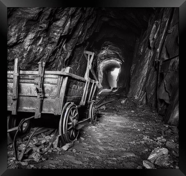 An old abandoned mine cart Framed Print by Paddy 