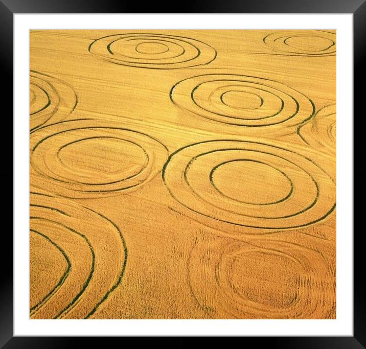 Crop circles in Scotland  Framed Mounted Print by Paddy 
