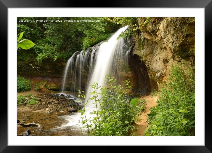 Cascade Falls 51A Framed Mounted Print by Philip Lehman