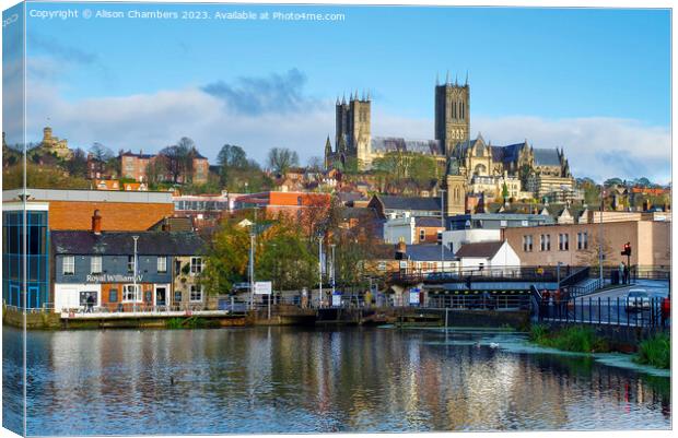 Lincoln From The Waterfront  Canvas Print by Alison Chambers