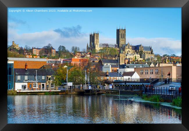 Lincoln From The Waterfront  Framed Print by Alison Chambers