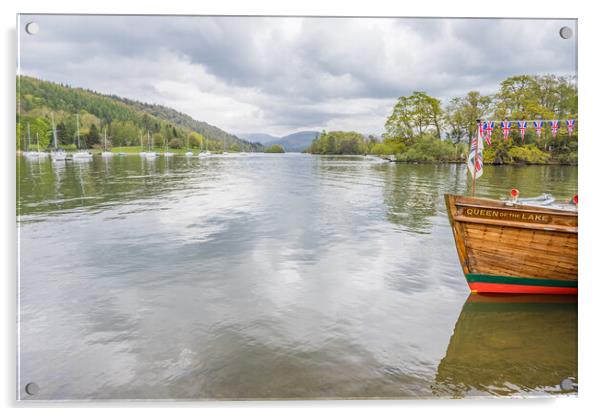 Queen of the lake moored at Far Sawrey Acrylic by Jason Wells