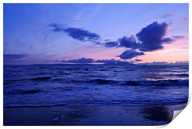 Prestwick seascape at sunset Print by Allan Durward Photography