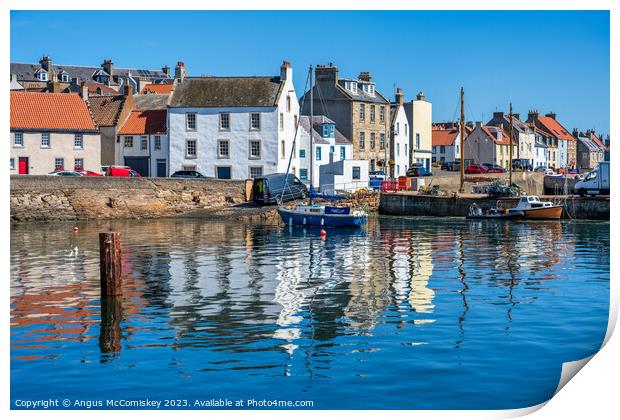 St Monans harbour reflections Print by Angus McComiskey