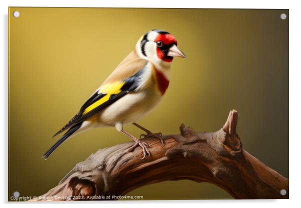 Tranquil Goldfinch Retreat Acrylic by Robert Deering