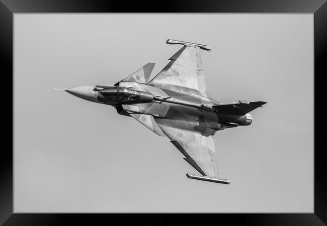 SAAB JAS 39 Gripen E Framed Print by J Biggadike