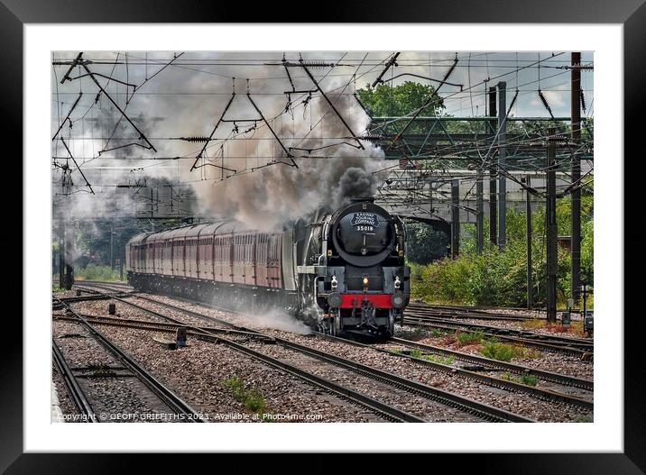 35018 Doncaster Framed Mounted Print by GEOFF GRIFFITHS