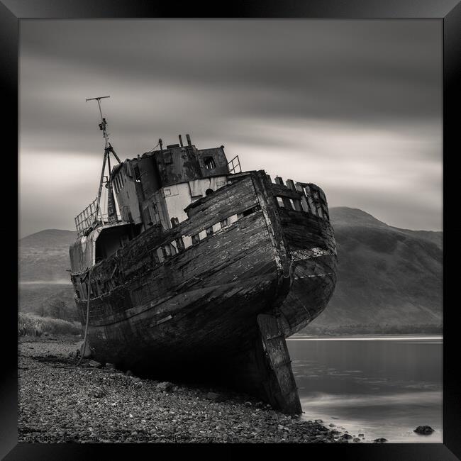 Old Boat of Caol Framed Print by Dave Bowman