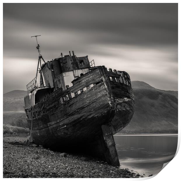 Old Boat of Caol Print by Dave Bowman