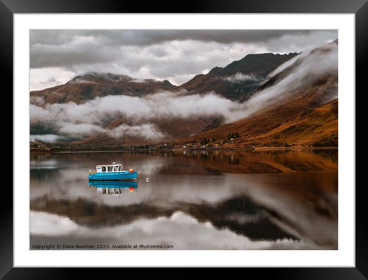 Loch Duich Fishing Boat Framed Mounted Print by Dave Bowman
