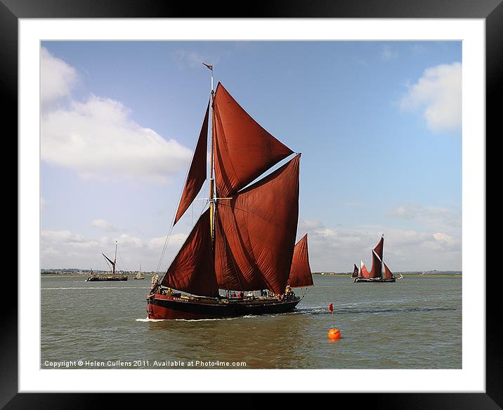 'REPERTOR' - RACING BARGE Framed Mounted Print by Helen Cullens