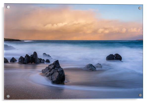Bagh Steinigidh beach. Isle of Harris, Scotland Acrylic by John Finney