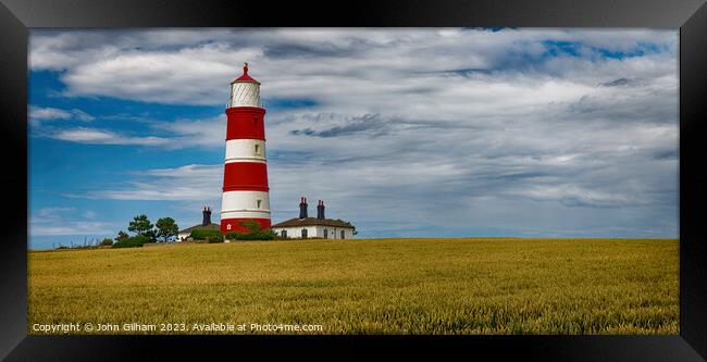 Happisburgh Lighthouse North Norfolk UK Framed Print by John Gilham