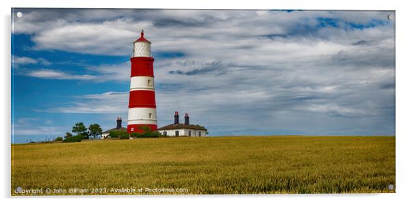 Happisburgh Lighthouse North Norfolk UK Acrylic by John Gilham
