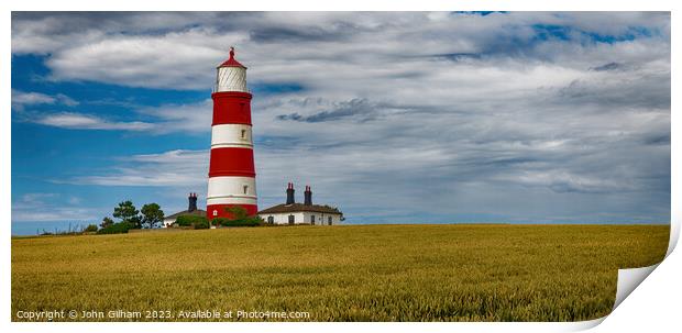 Happisburgh Lighthouse North Norfolk UK Print by John Gilham