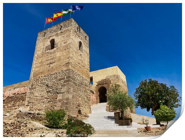 Alora Castle, Spain Print by EMMA DANCE PHOTOGRAPHY