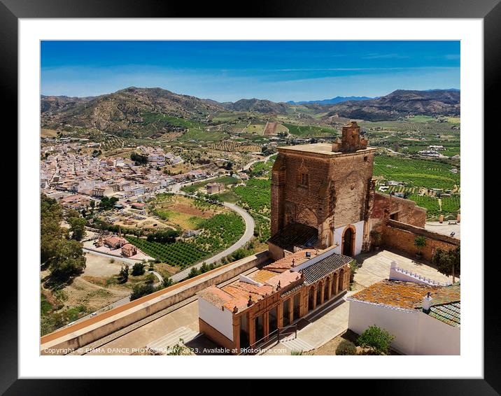 Alora Castle, Spain Framed Mounted Print by EMMA DANCE PHOTOGRAPHY
