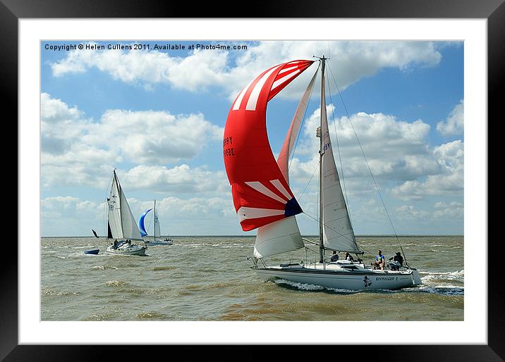 RED SPINNAKER Framed Mounted Print by Helen Cullens