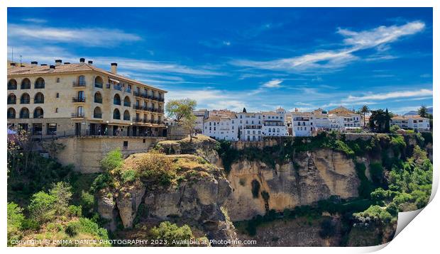 The City of Ronda, Spain Print by EMMA DANCE PHOTOGRAPHY