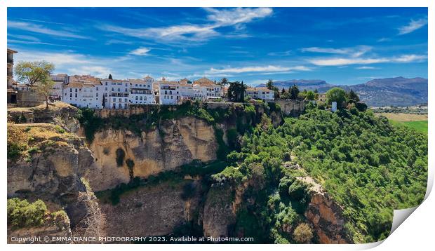 The City of Ronda, Spain Print by EMMA DANCE PHOTOGRAPHY