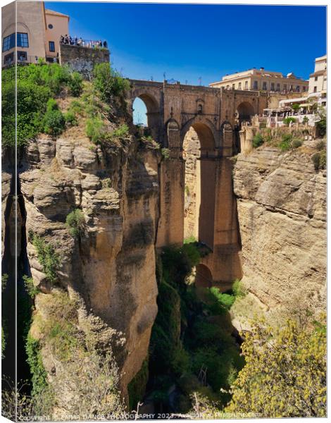 The Puente Nuevo in Ronda, Spain Canvas Print by EMMA DANCE PHOTOGRAPHY