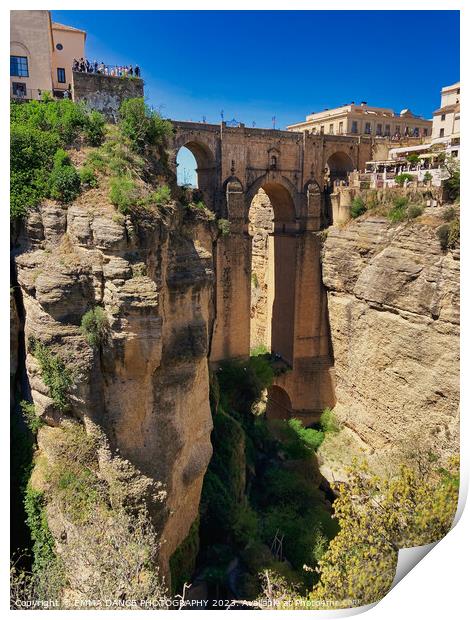 The Puente Nuevo in Ronda, Spain Print by EMMA DANCE PHOTOGRAPHY