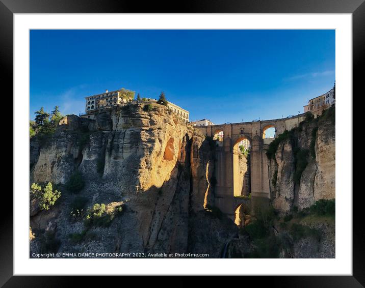 The Puente Nuevo in Ronda, Spain Framed Mounted Print by EMMA DANCE PHOTOGRAPHY