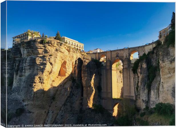 The Puente Nuevo in Ronda, Spain Canvas Print by EMMA DANCE PHOTOGRAPHY