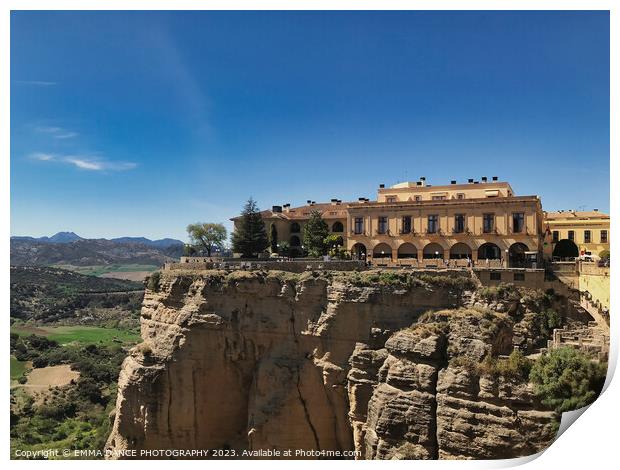 The City of Ronda, Spain Print by EMMA DANCE PHOTOGRAPHY