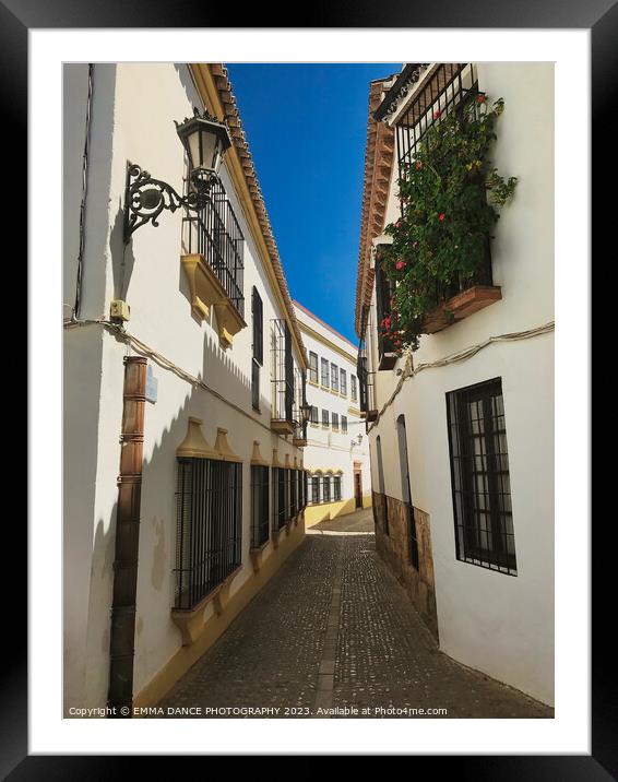 The City of Ronda, Spain Framed Mounted Print by EMMA DANCE PHOTOGRAPHY