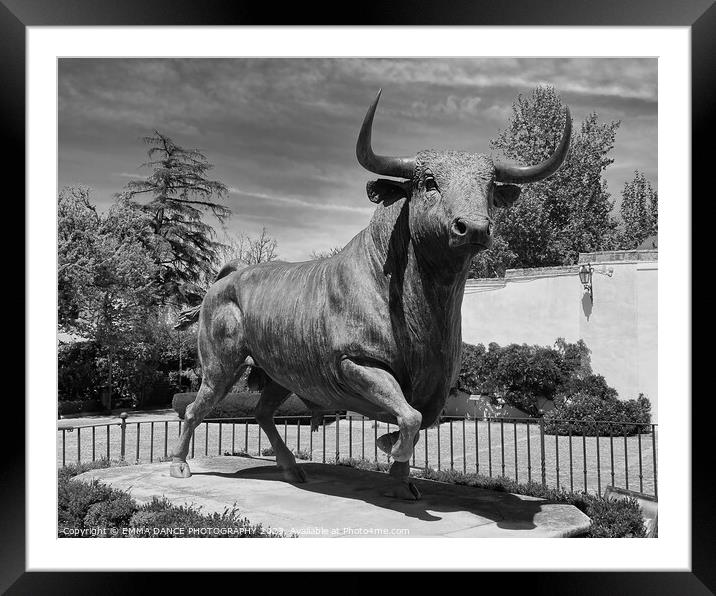 Monumento al Toro, Ronda Framed Mounted Print by EMMA DANCE PHOTOGRAPHY