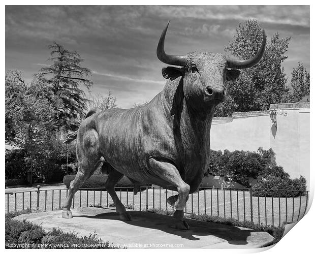 Monumento al Toro, Ronda Print by EMMA DANCE PHOTOGRAPHY