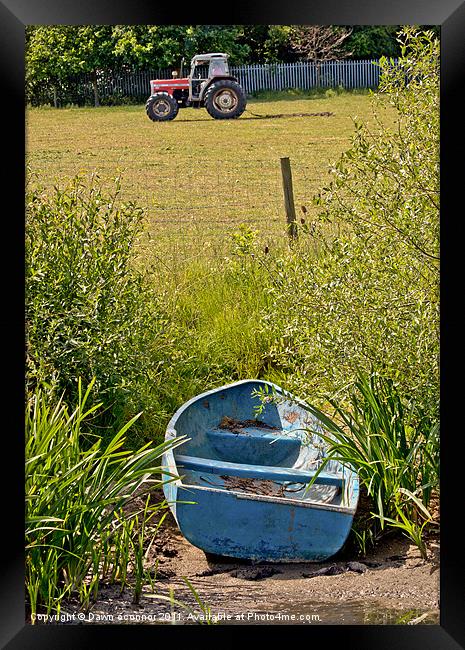 Little Blue Boat, Eltham Framed Print by Dawn O'Connor