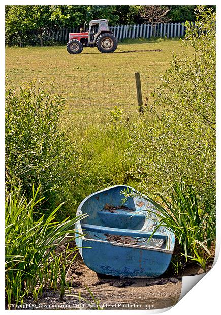 Little Blue Boat, Eltham Print by Dawn O'Connor