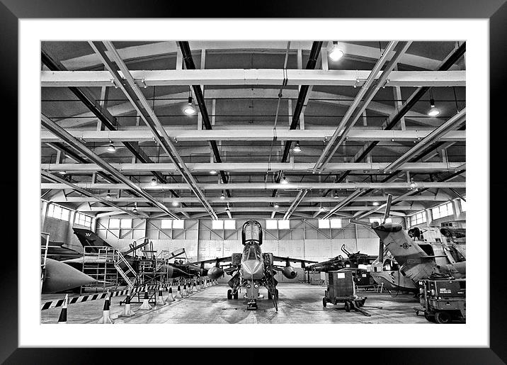 The Jaguar Hangar Framed Mounted Print by Jason Connolly