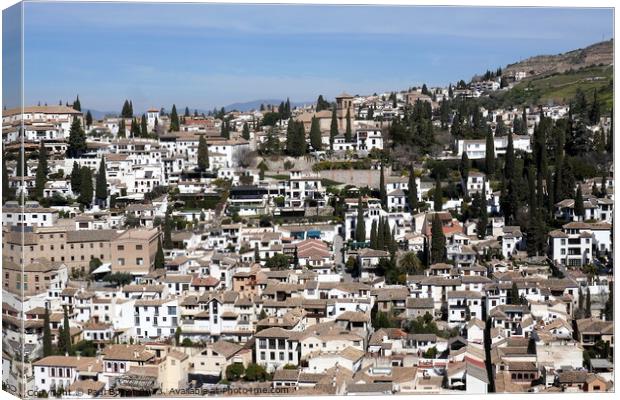 Albaicin from Alhambra, Granada 2 Canvas Print by Paul Boizot