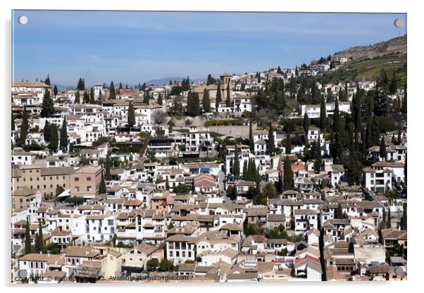 Albaicin from Alhambra, Granada 2 Acrylic by Paul Boizot