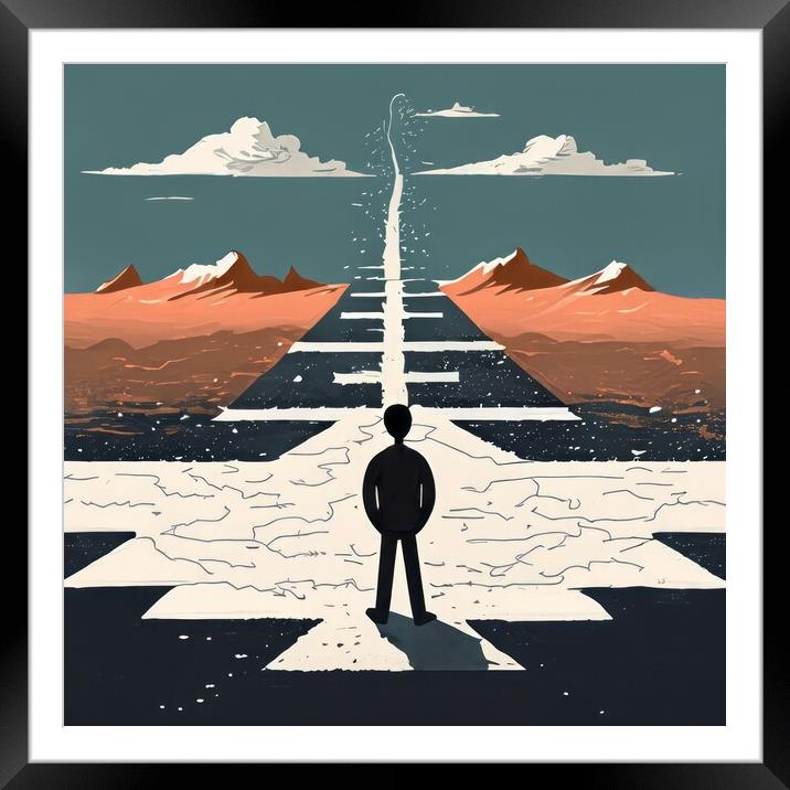 Endless Decisions Framed Mounted Print by Victor Nogueira