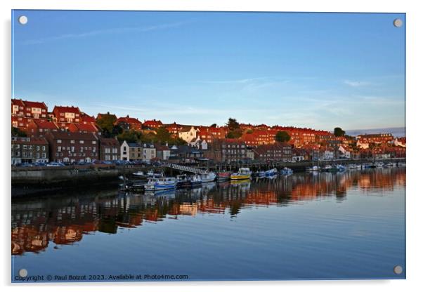 Whitby river reflections Acrylic by Paul Boizot