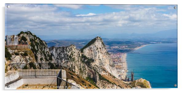 Gibraltar's Panorama from O'Hara's Battery Acrylic by Margaret Ryan
