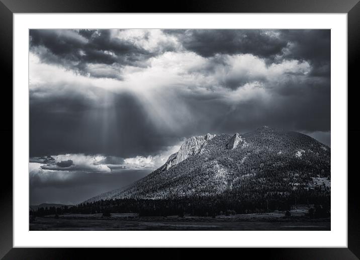 Deer Mountain Sunlight Framed Mounted Print by Gareth Burge Photography