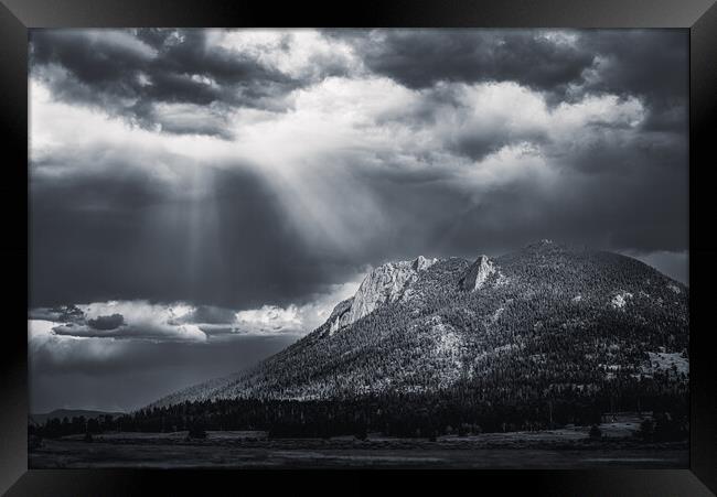 Deer Mountain Sunlight Framed Print by Gareth Burge Photography