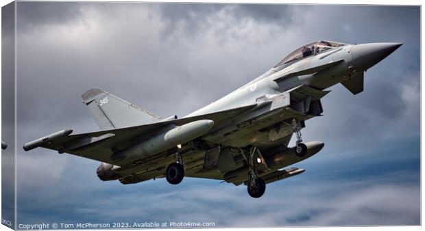 Unleashed Power of RAF's Typhoon FGR.Mk 4 Canvas Print by Tom McPherson